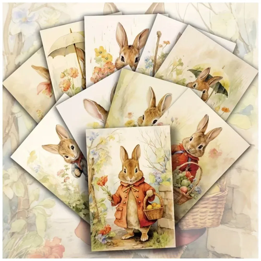 NWT Vintage Peter Rabbit Easter Postcards 4x6 Junk Journal Ephemera 20pc